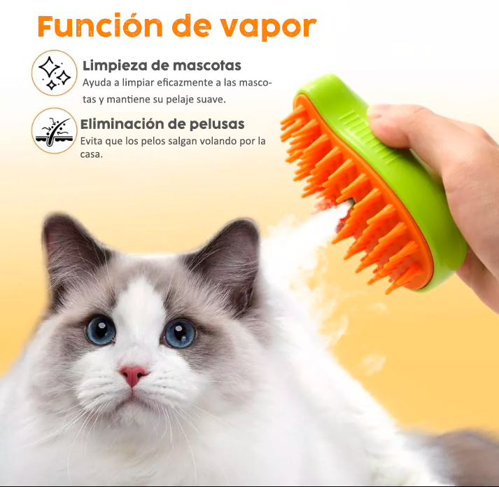 Cepillo Vapor Para mascotas Quita pelo