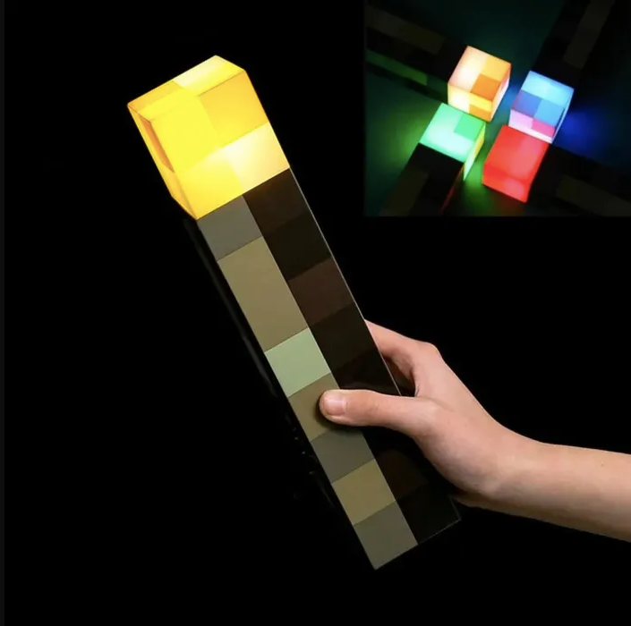 Lampara multicolor para gamers Minecraft