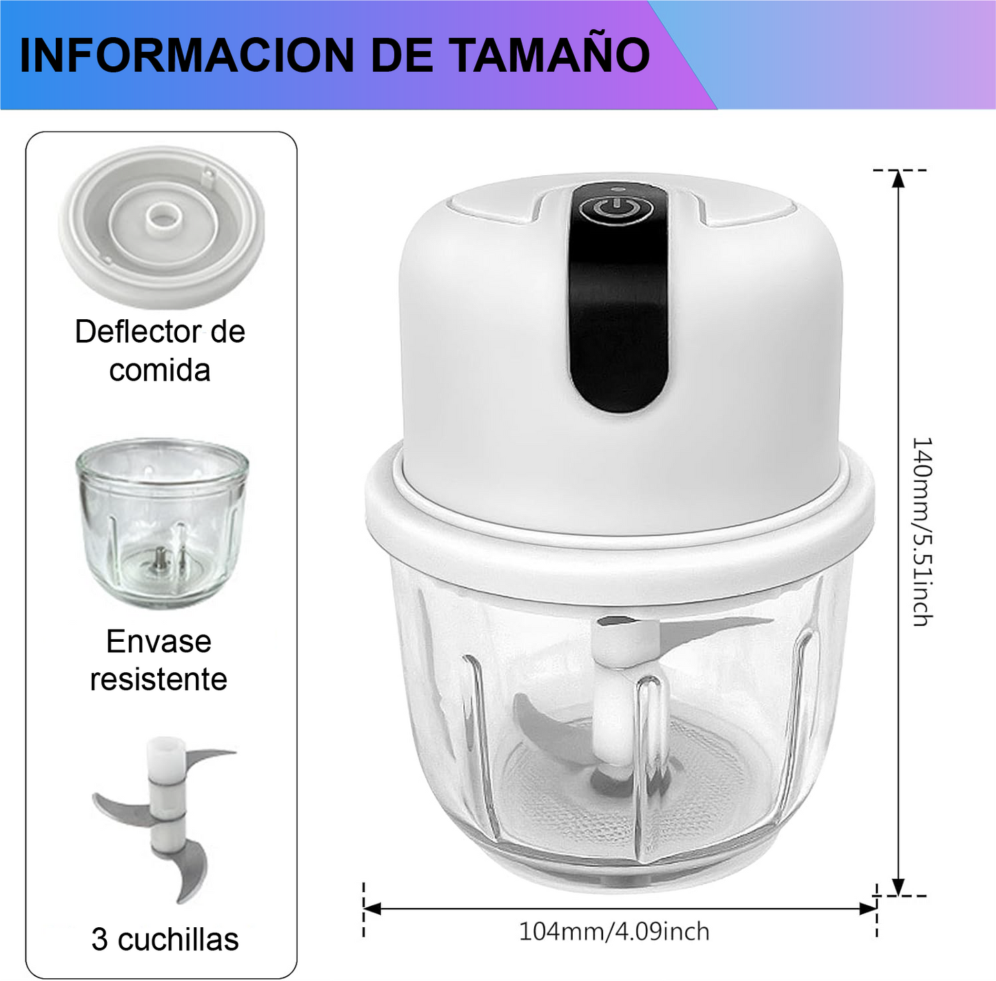 Mini Picador Eléctrico Recargable