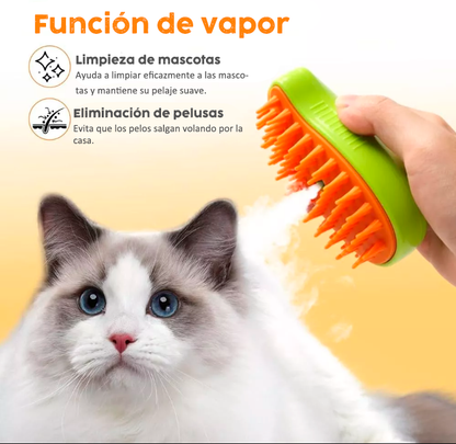 Cepillo Vapor Para mascotas  Quita pelo