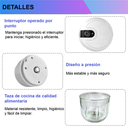 Mini Picador Eléctrico Recargable